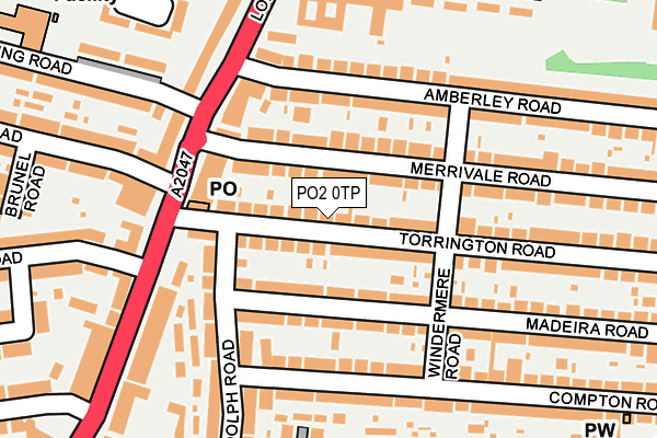 PO2 0TP map - OS OpenMap – Local (Ordnance Survey)