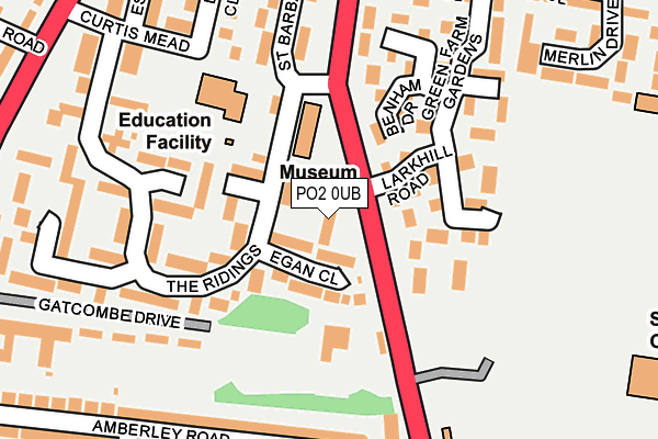 PO2 0UB map - OS OpenMap – Local (Ordnance Survey)