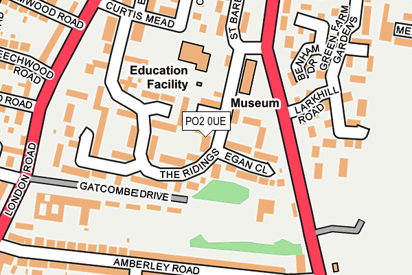 PO2 0UE map - OS OpenMap – Local (Ordnance Survey)