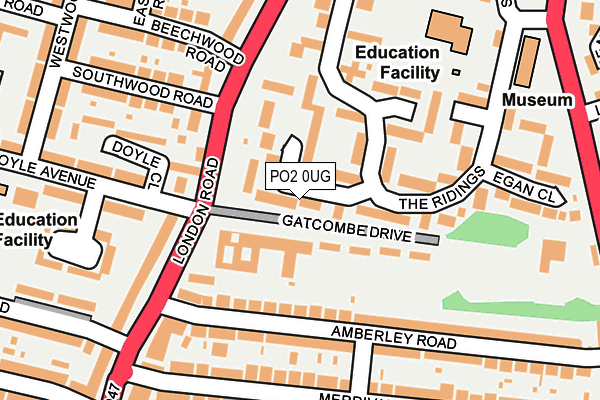 PO2 0UG map - OS OpenMap – Local (Ordnance Survey)