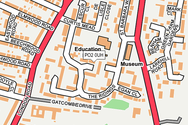 PO2 0UH map - OS OpenMap – Local (Ordnance Survey)