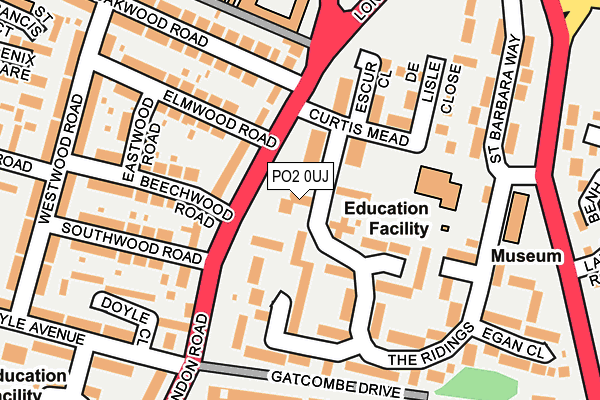 PO2 0UJ map - OS OpenMap – Local (Ordnance Survey)