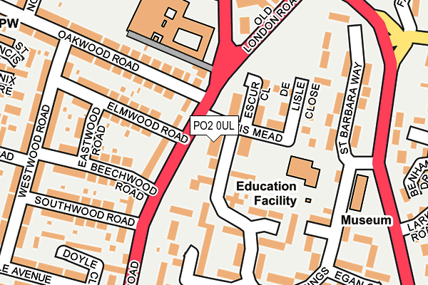 PO2 0UL map - OS OpenMap – Local (Ordnance Survey)