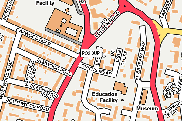 PO2 0UP map - OS OpenMap – Local (Ordnance Survey)