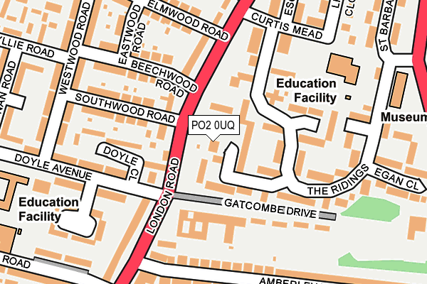 PO2 0UQ map - OS OpenMap – Local (Ordnance Survey)