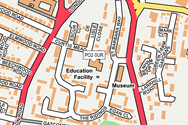 PO2 0UR map - OS OpenMap – Local (Ordnance Survey)