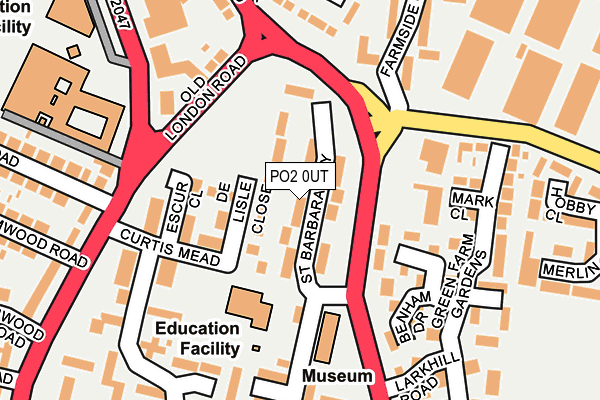 PO2 0UT map - OS OpenMap – Local (Ordnance Survey)