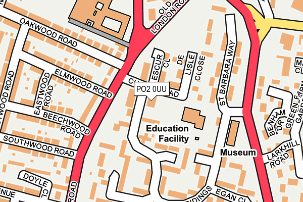 PO2 0UU map - OS OpenMap – Local (Ordnance Survey)