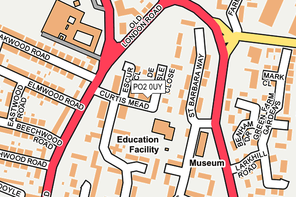 PO2 0UY map - OS OpenMap – Local (Ordnance Survey)