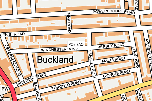 PO2 7AQ map - OS OpenMap – Local (Ordnance Survey)