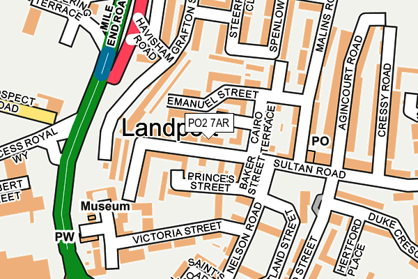 PO2 7AR map - OS OpenMap – Local (Ordnance Survey)