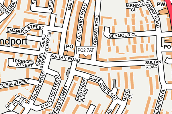 PO2 7AT map - OS OpenMap – Local (Ordnance Survey)