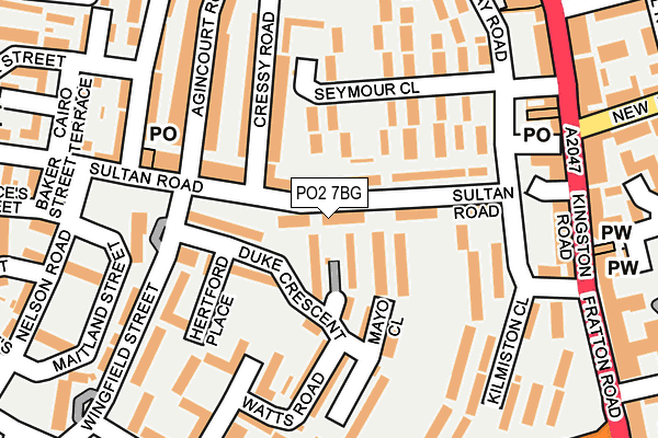 PO2 7BG map - OS OpenMap – Local (Ordnance Survey)