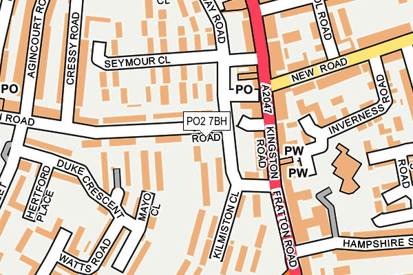 PO2 7BH map - OS OpenMap – Local (Ordnance Survey)