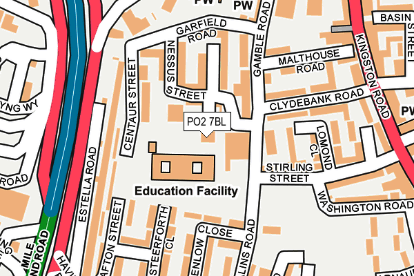 PO2 7BL map - OS OpenMap – Local (Ordnance Survey)