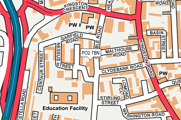 PO2 7BN map - OS OpenMap – Local (Ordnance Survey)