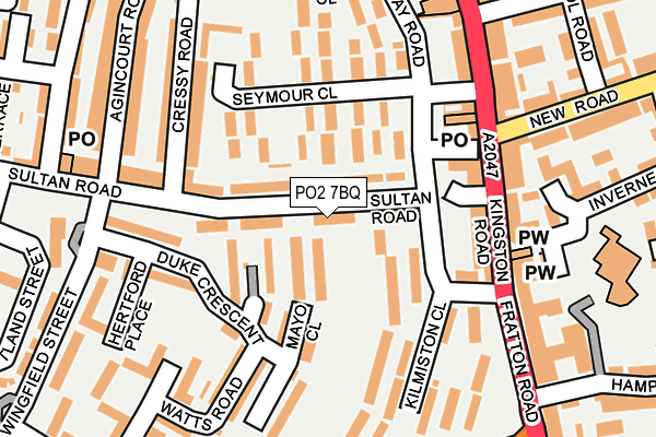 PO2 7BQ map - OS OpenMap – Local (Ordnance Survey)