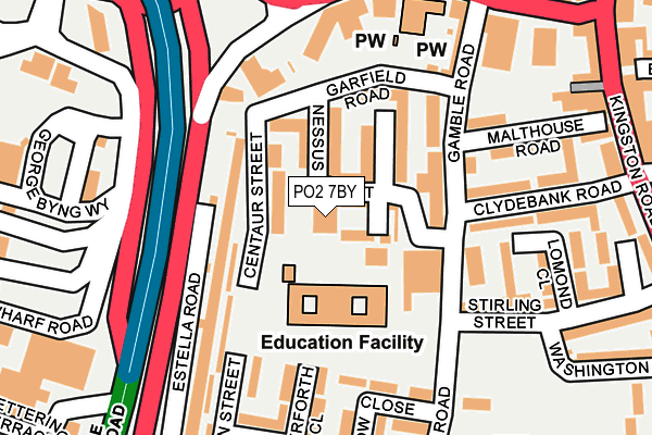 PO2 7BY map - OS OpenMap – Local (Ordnance Survey)