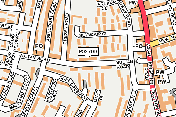 PO2 7DD map - OS OpenMap – Local (Ordnance Survey)