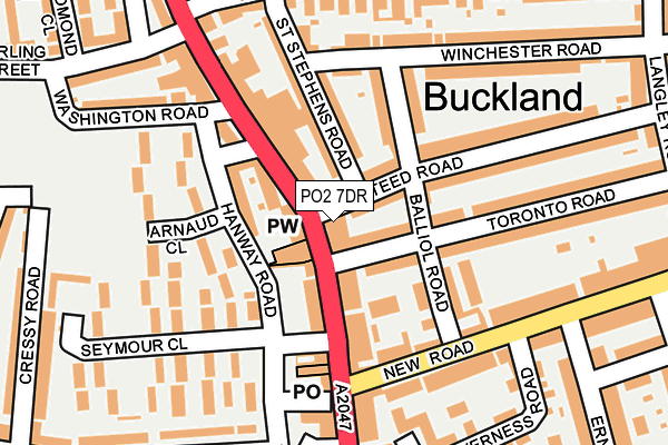 PO2 7DR map - OS OpenMap – Local (Ordnance Survey)