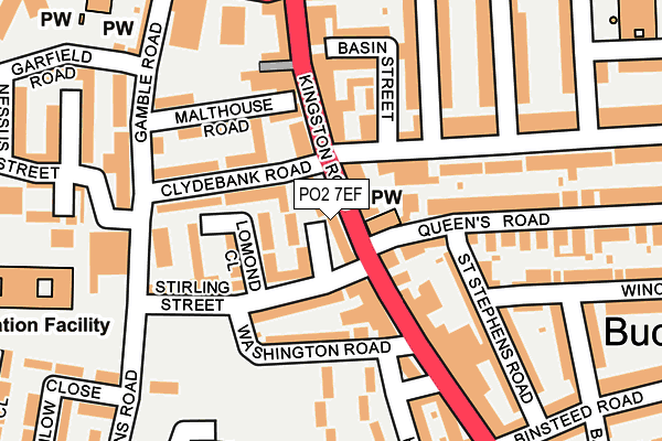 PO2 7EF map - OS OpenMap – Local (Ordnance Survey)