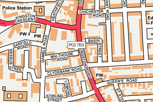 PO2 7EG map - OS OpenMap – Local (Ordnance Survey)