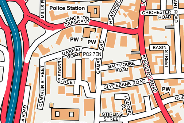 PO2 7EN map - OS OpenMap – Local (Ordnance Survey)