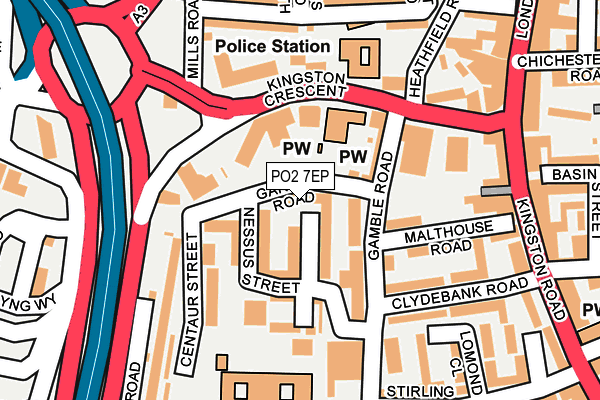 PO2 7EP map - OS OpenMap – Local (Ordnance Survey)