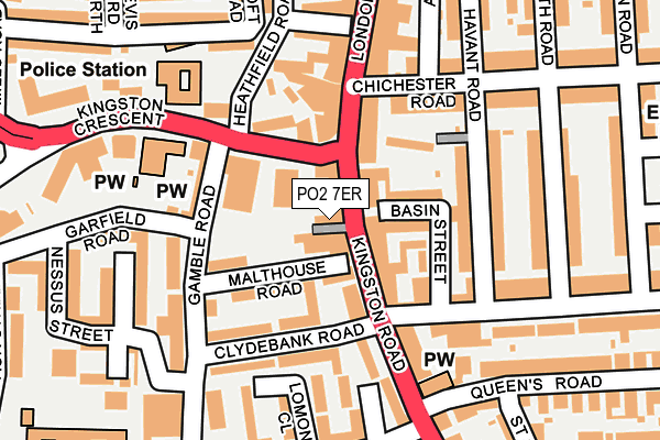 PO2 7ER map - OS OpenMap – Local (Ordnance Survey)