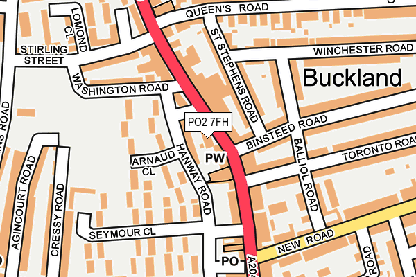 PO2 7FH map - OS OpenMap – Local (Ordnance Survey)