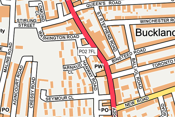 PO2 7FL map - OS OpenMap – Local (Ordnance Survey)