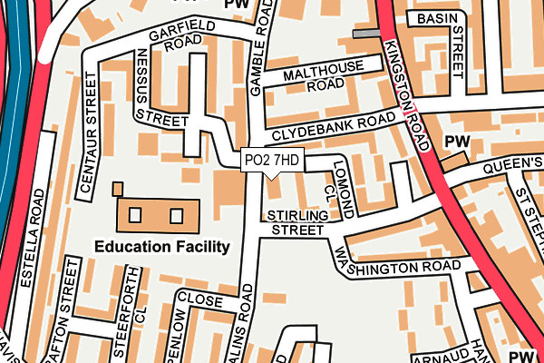 PO2 7HD map - OS OpenMap – Local (Ordnance Survey)