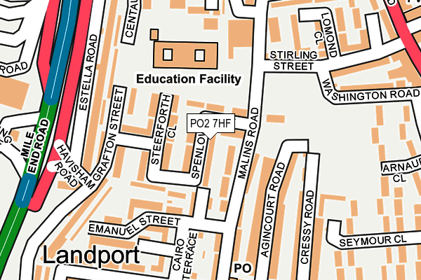 PO2 7HF map - OS OpenMap – Local (Ordnance Survey)