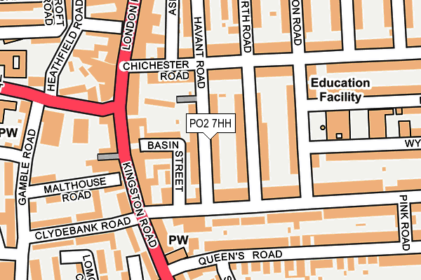 PO2 7HH map - OS OpenMap – Local (Ordnance Survey)