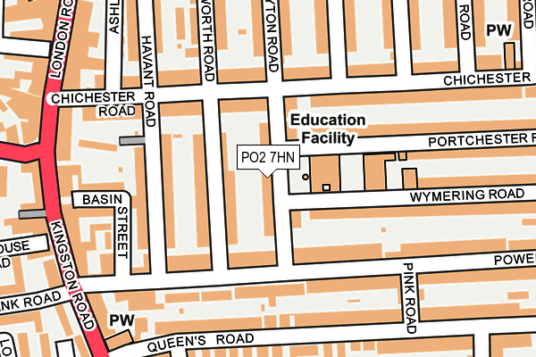 PO2 7HN map - OS OpenMap – Local (Ordnance Survey)