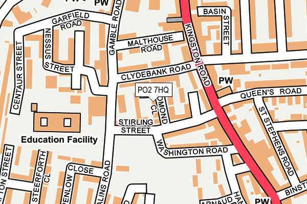 PO2 7HQ map - OS OpenMap – Local (Ordnance Survey)