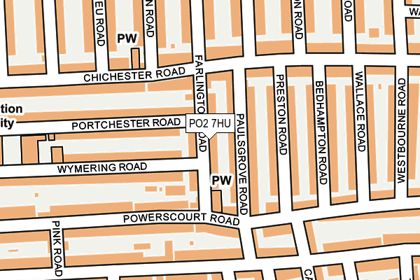 PO2 7HU map - OS OpenMap – Local (Ordnance Survey)