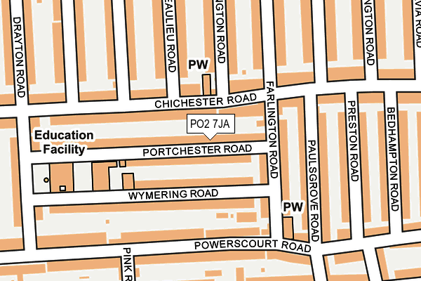 PO2 7JA map - OS OpenMap – Local (Ordnance Survey)