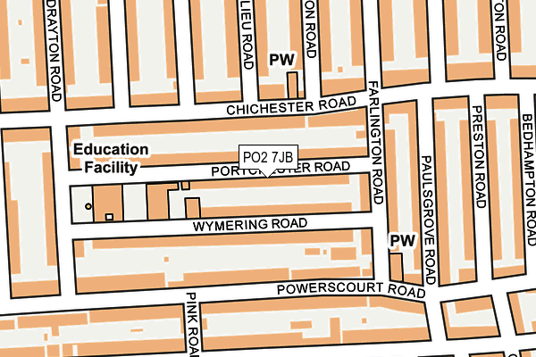 PO2 7JB map - OS OpenMap – Local (Ordnance Survey)