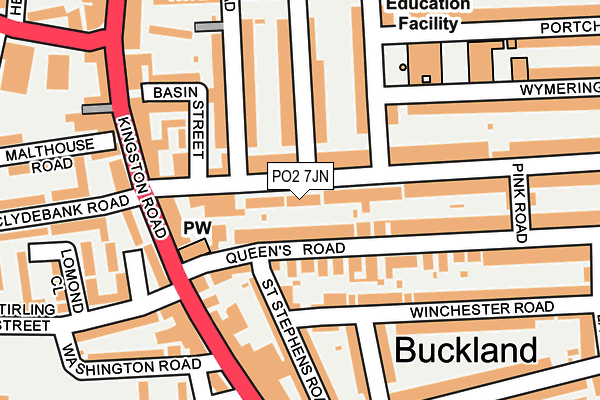 PO2 7JN map - OS OpenMap – Local (Ordnance Survey)