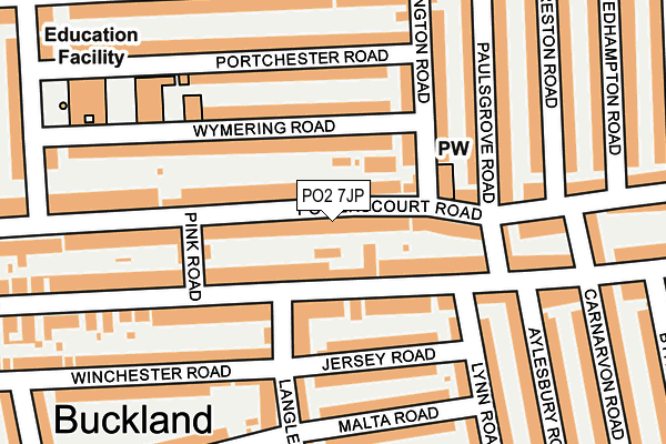 PO2 7JP map - OS OpenMap – Local (Ordnance Survey)