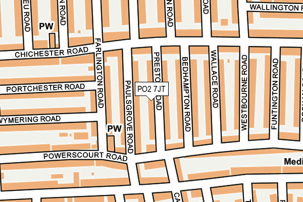 PO2 7JT map - OS OpenMap – Local (Ordnance Survey)