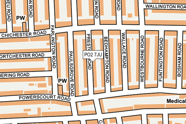 PO2 7JU map - OS OpenMap – Local (Ordnance Survey)