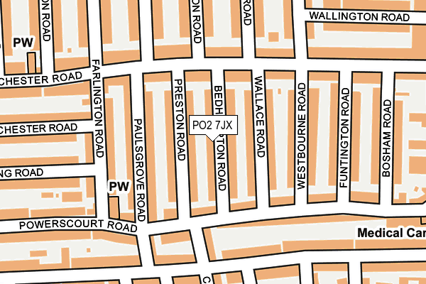 PO2 7JX map - OS OpenMap – Local (Ordnance Survey)