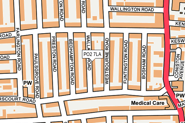 PO2 7LA map - OS OpenMap – Local (Ordnance Survey)