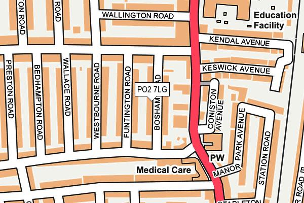 PO2 7LG map - OS OpenMap – Local (Ordnance Survey)