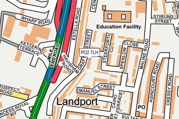 PO2 7LH map - OS OpenMap – Local (Ordnance Survey)