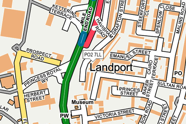 PO2 7LL map - OS OpenMap – Local (Ordnance Survey)