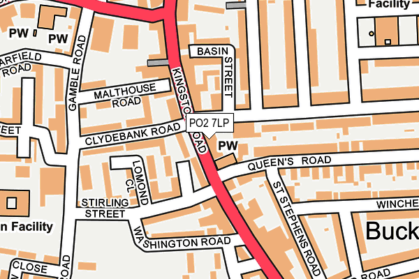 PO2 7LP map - OS OpenMap – Local (Ordnance Survey)