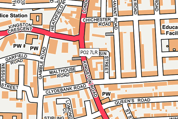 PO2 7LR map - OS OpenMap – Local (Ordnance Survey)